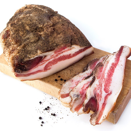 Rebanada De Guanciale a la Pimienta 300g Aprox. "SORRENTINO"