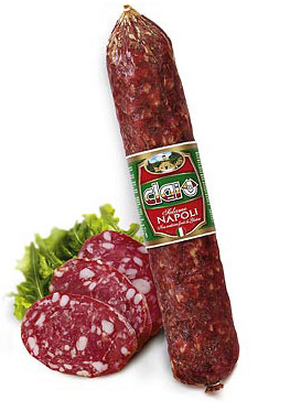 Disfruta de la auténtica delicatessen italiana con el Salami Napolitano Dulce Clasico. Su sabor intenso y dulce será la sensación en tus pizzas y platos.