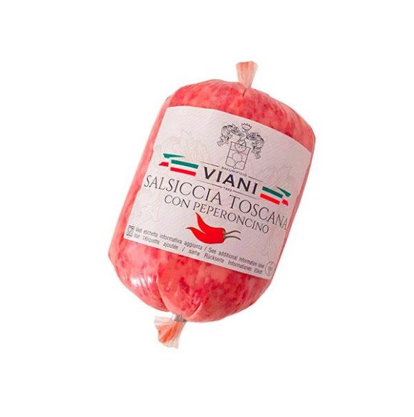 SALSICCIA TOSCANA PEPERONCINO 500g impasto tube VIANI